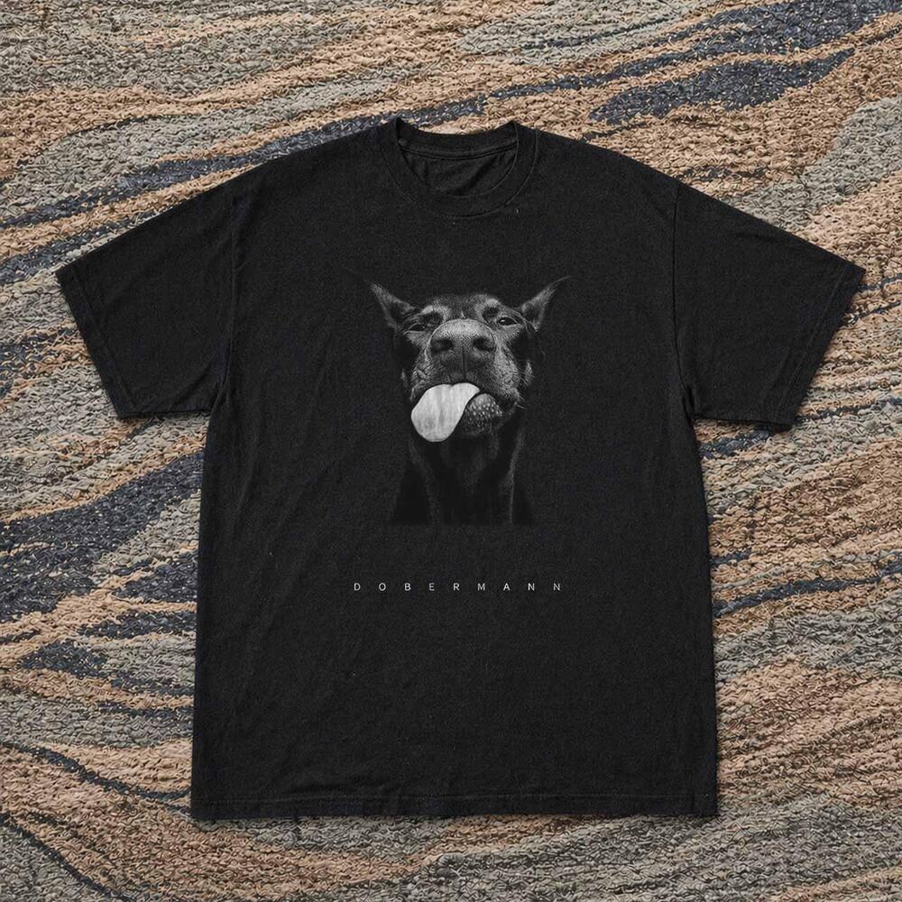 Style Doberman Black Graphic Tee